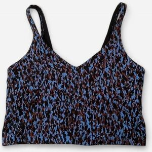 Lululemon Align Womens Tank Top Size 6 Blue Leopard Yoga Workout Pilates